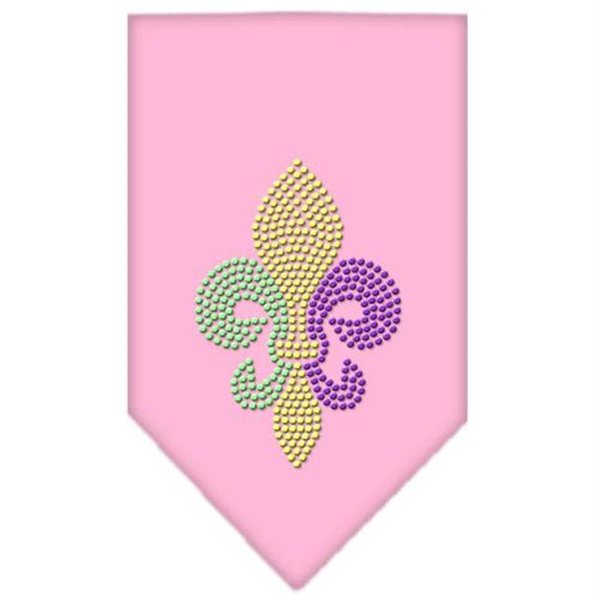Unconditional Love Mardi Gras Fleur De Lis Rhinestone Bandana Light Pink Small UN760833